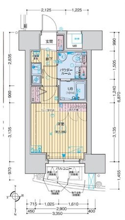 本町駅 徒歩5分 7階の物件間取画像